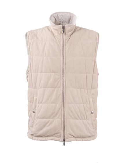 Shop BARBA  Gilet: Barba gilet reversibile  in pelle.
Senza maniche.
Chiusura frontale con zip con doppio cursore.
Tasche laterali con bottone.
Vestibilità regolare.
Composizione: 100% Pelle.
Fabbricato in Italia.. KENT REV 48201-1